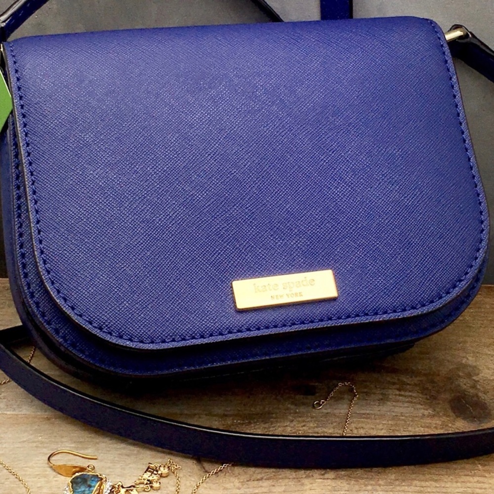 Kate spade Laurel way Blue mini crossbody bag - Picture 1 of 12